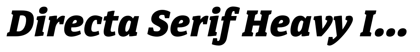Directa Serif Heavy Italic